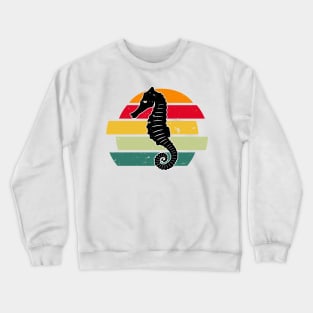 Retro Hippocampe sunset Crewneck Sweatshirt